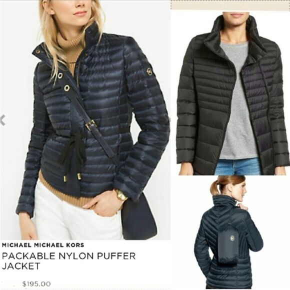 Michael Michael Kors Black Puffer Packable Down Fill Size M
